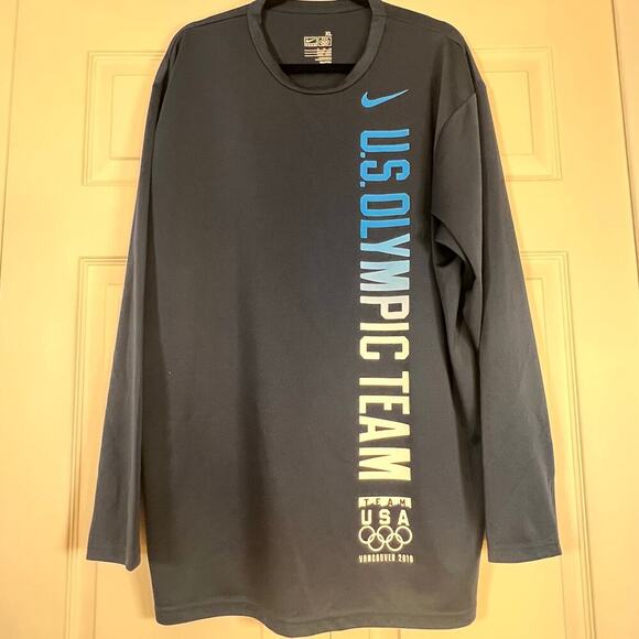 Nike Fit Dry XL Long Sleeve 2010 Vancouver Olympics Long Sleeve Shirt - Picture 1 of 7